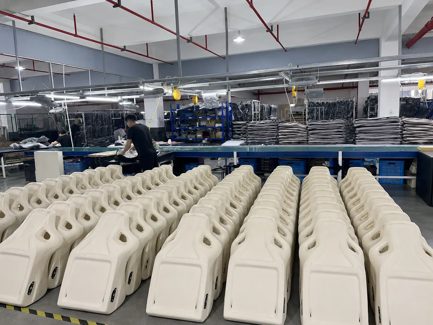 In-house injection molded chair parts